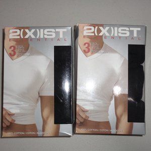 2(x)ist, Black, 3PK, Large, V-neck
